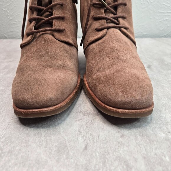 Sofft Lace Up Combat Boots Size 8.5 Brown Suede Grunge Hiker Comfort Booties - Picture 3 of 11